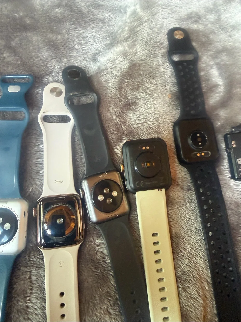 (Parts Only)Mixed Smartwatch Pack - Black, Blue, White, Gray, Green Bands